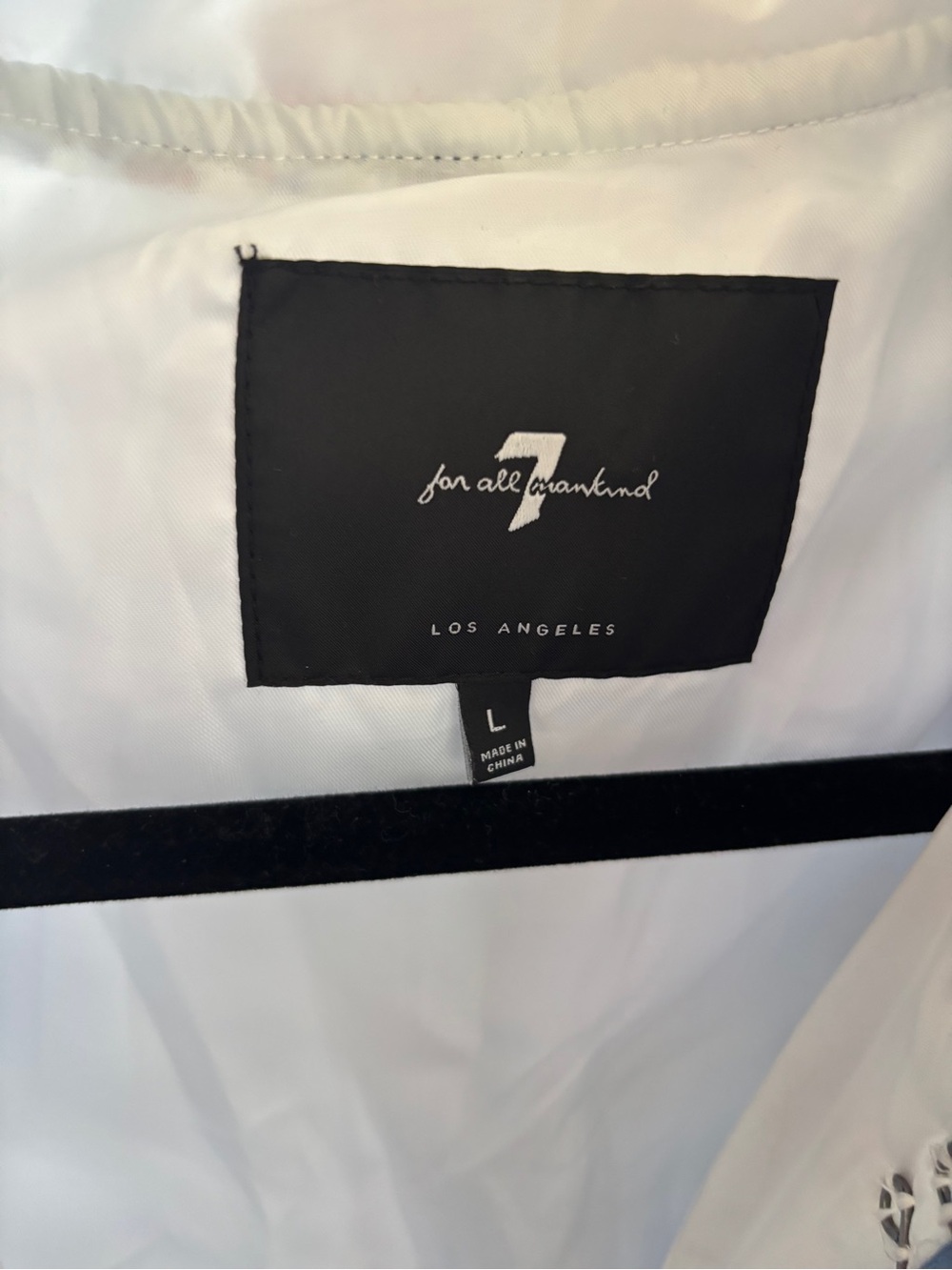 7 For All Mankind White Quilted Floral Jacket - Picture 6 of 8